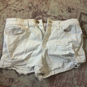 white jean shorts